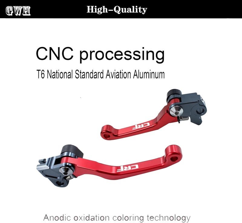 GWH CNC Motorcycle Foldable Brake Clutch Lever Handle Pivot for CRF125F CRF125 F CRF 125 F 2014-2022 2014 2015 2016 2017 2019 2019 2020 2021 2022 Dirt Pit Bike Motorbike - Image 3